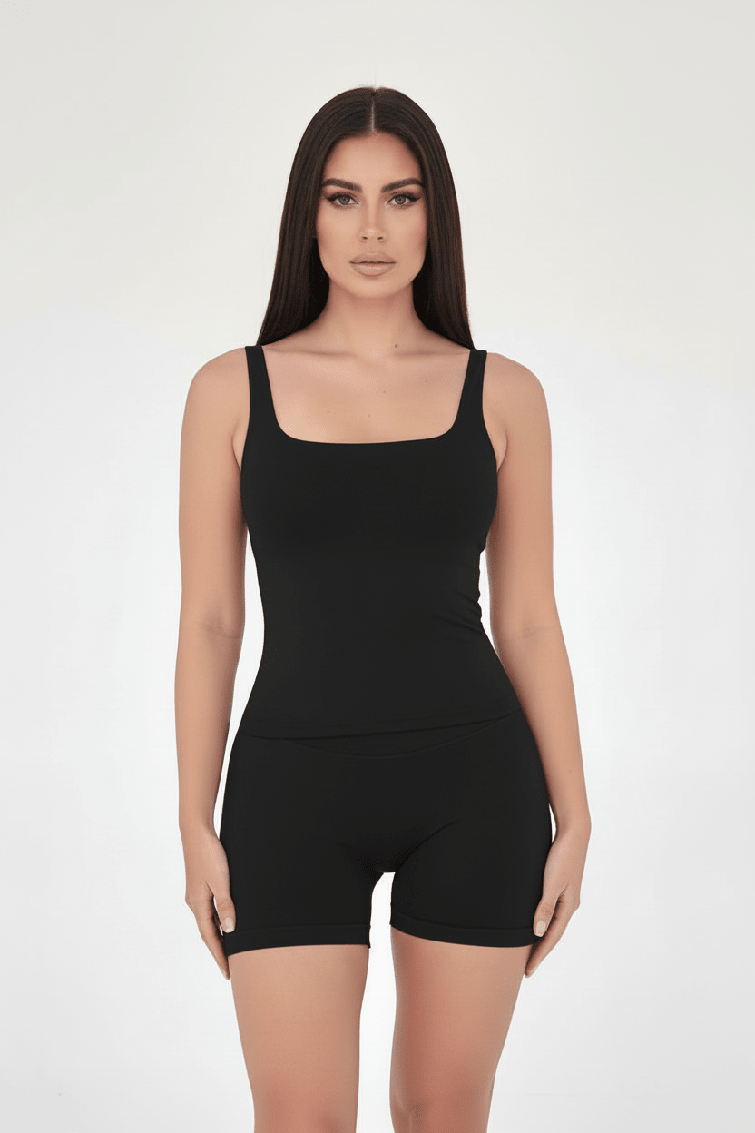 Elena Apparel Edge Black Lightweight Gym Vest