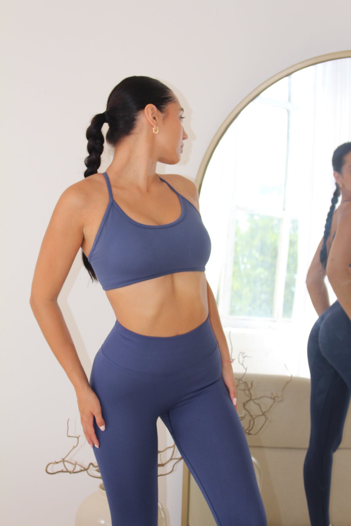 Steel Blue Scrunch Bum Leggings – Ilume