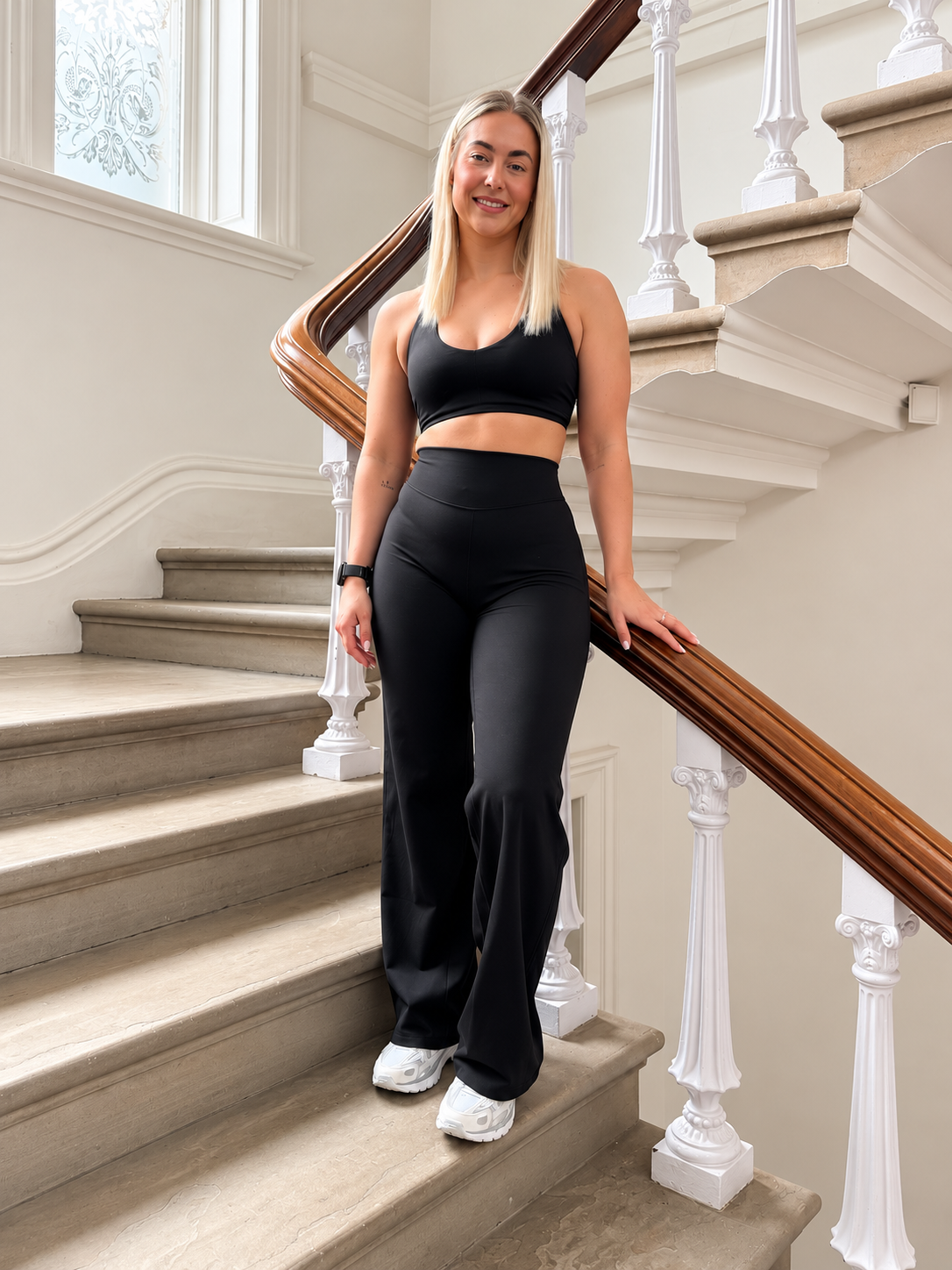 Black Straight Leg Gym Leggings – Soft Core 2.0