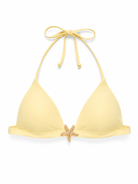 Solara Star Bikini Top in Butter Lemon