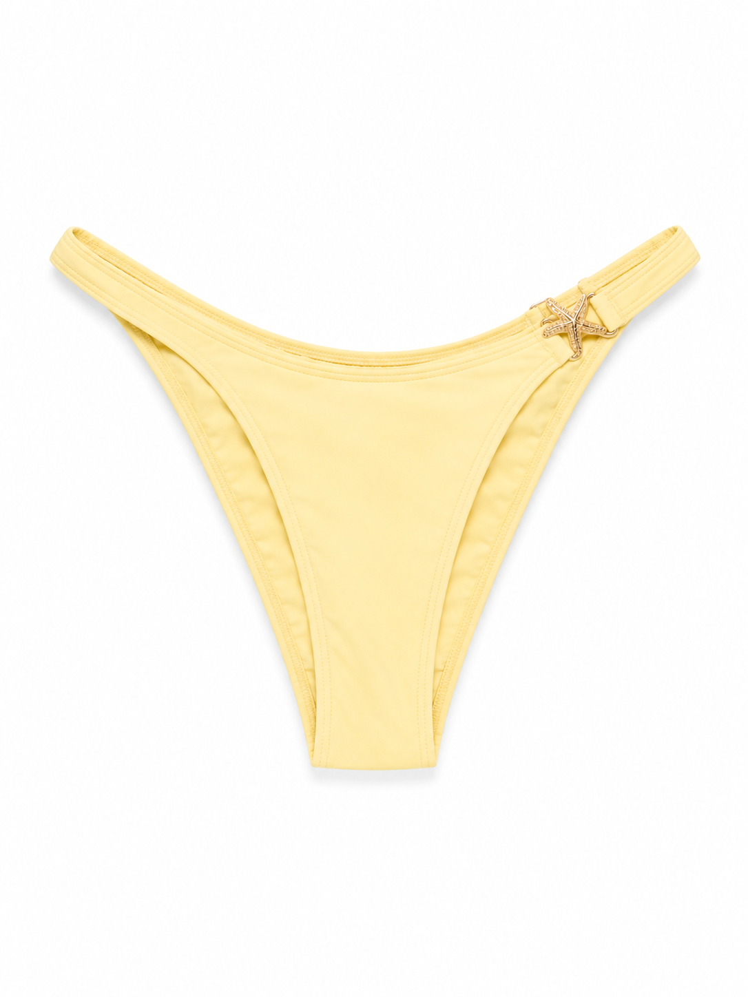 Solara Star Scrunch Bum Bikini Bottoms in Butter Lemon
