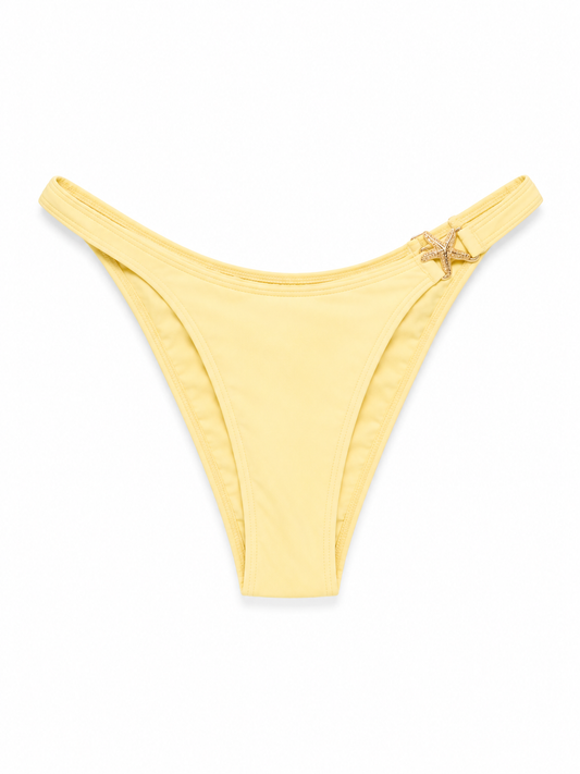 Solara Star Scrunch Bum Bikini Bottoms in Butter Lemon