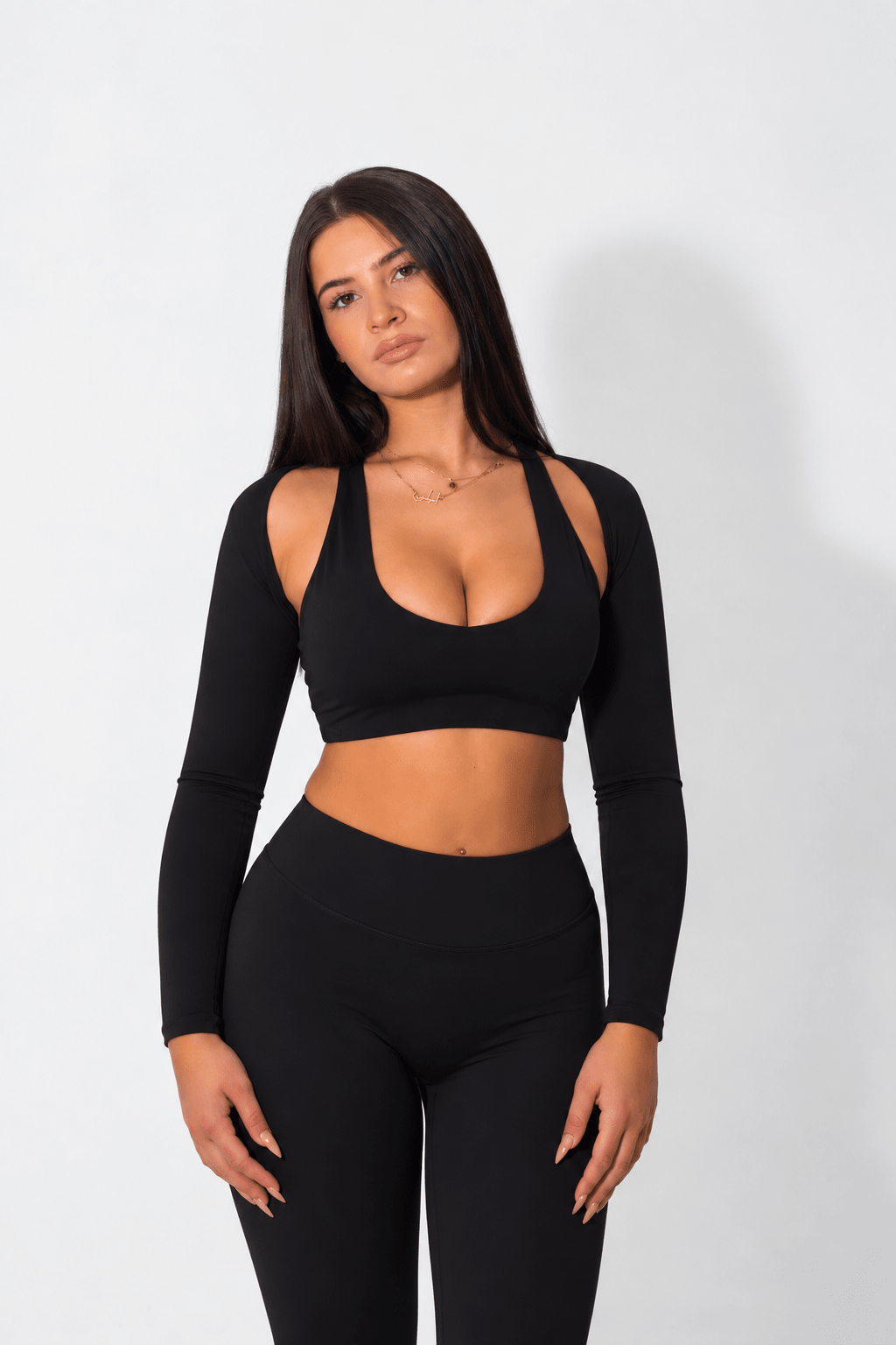 Black Gym Shrug – Soft Core 2.0 - Elena Apparel