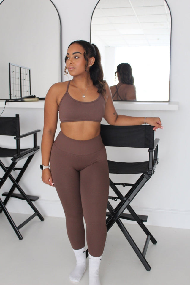 Brown Scrunch Bum Leggings – Ilume - Elena Apparel