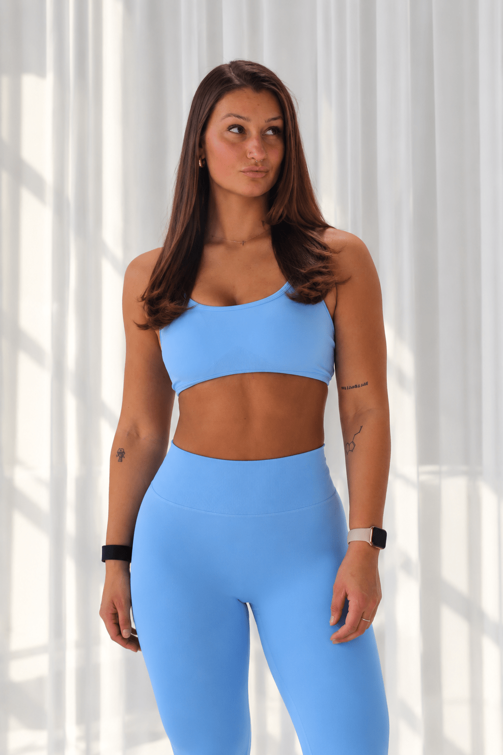 Dusky Blue Scrunch Bum Leggings – Ilume - Elena Apparel