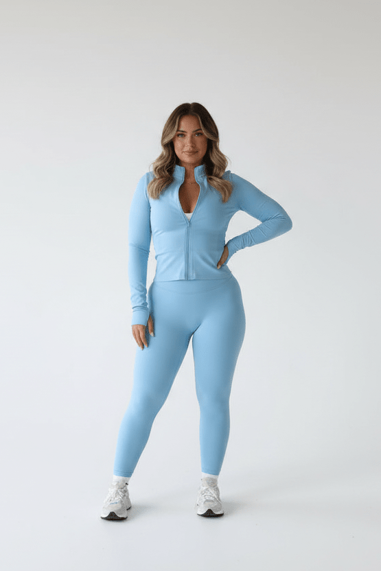Elena Apparel Edge Light Blue Scrunch Bum Leggings
