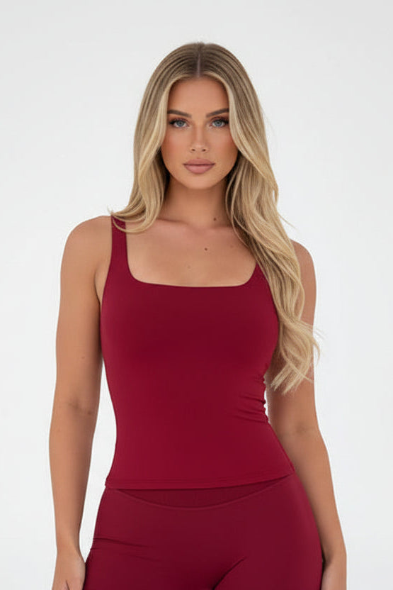 Elena Apparel Edge Red Lightweight Gym Vest