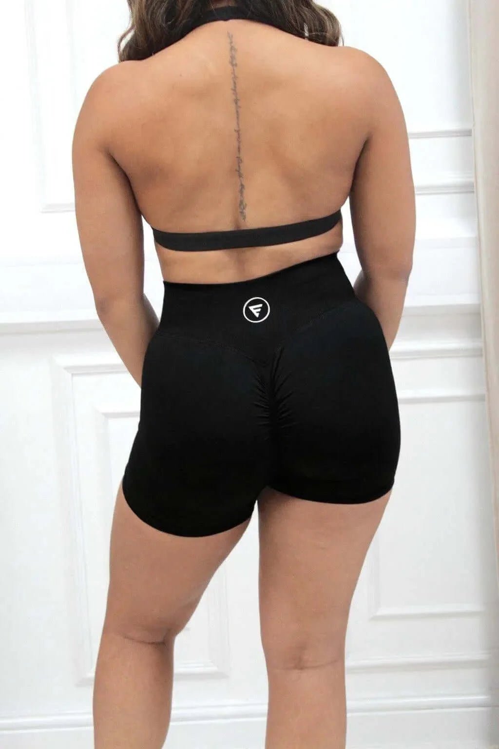 Elena Apparel Ilume Black Scrunch Bum Shorts