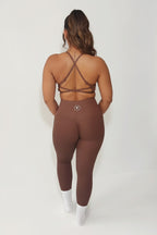 Elena Apparel Ilume Brown Scrunch Bum Leggings