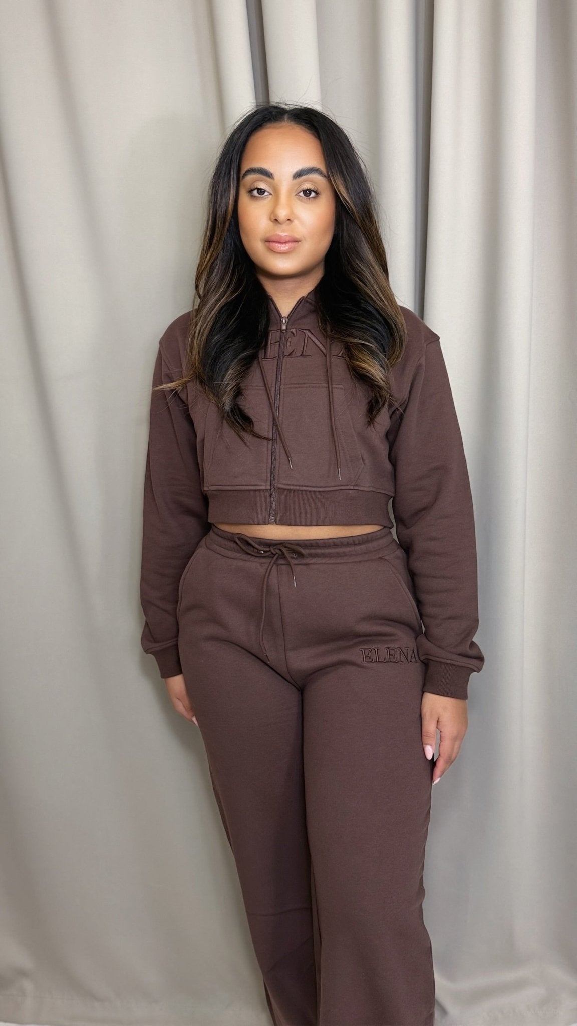 Elena Apparel Premium Fit Brown Activewear