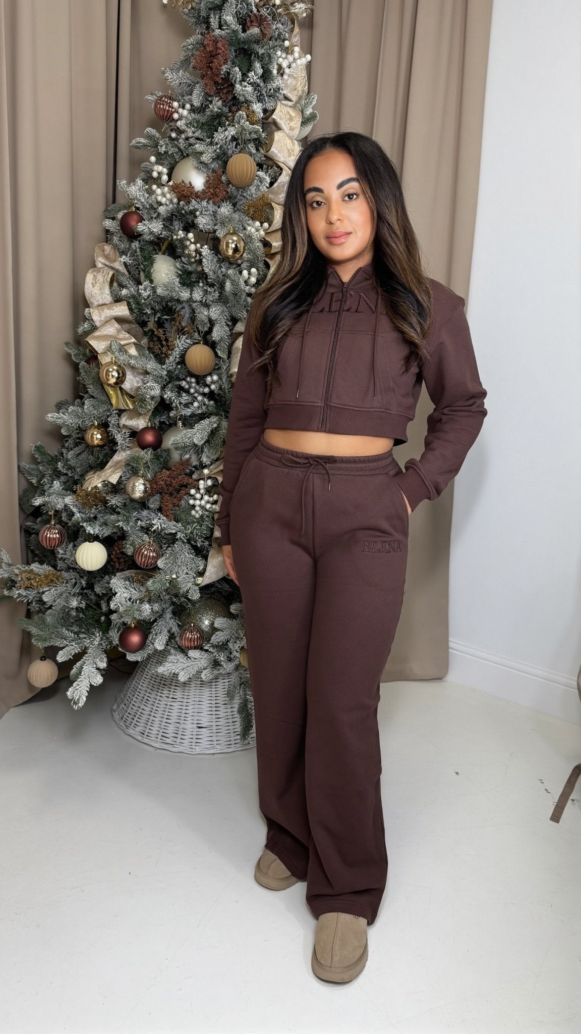 Elena Apparel Premium Fit Brown Activewear