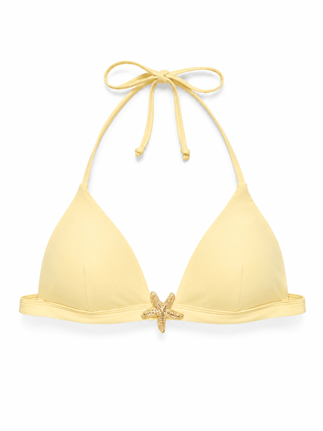 Solara Star Bikini Top in Butter Lemon - Elena Apparel