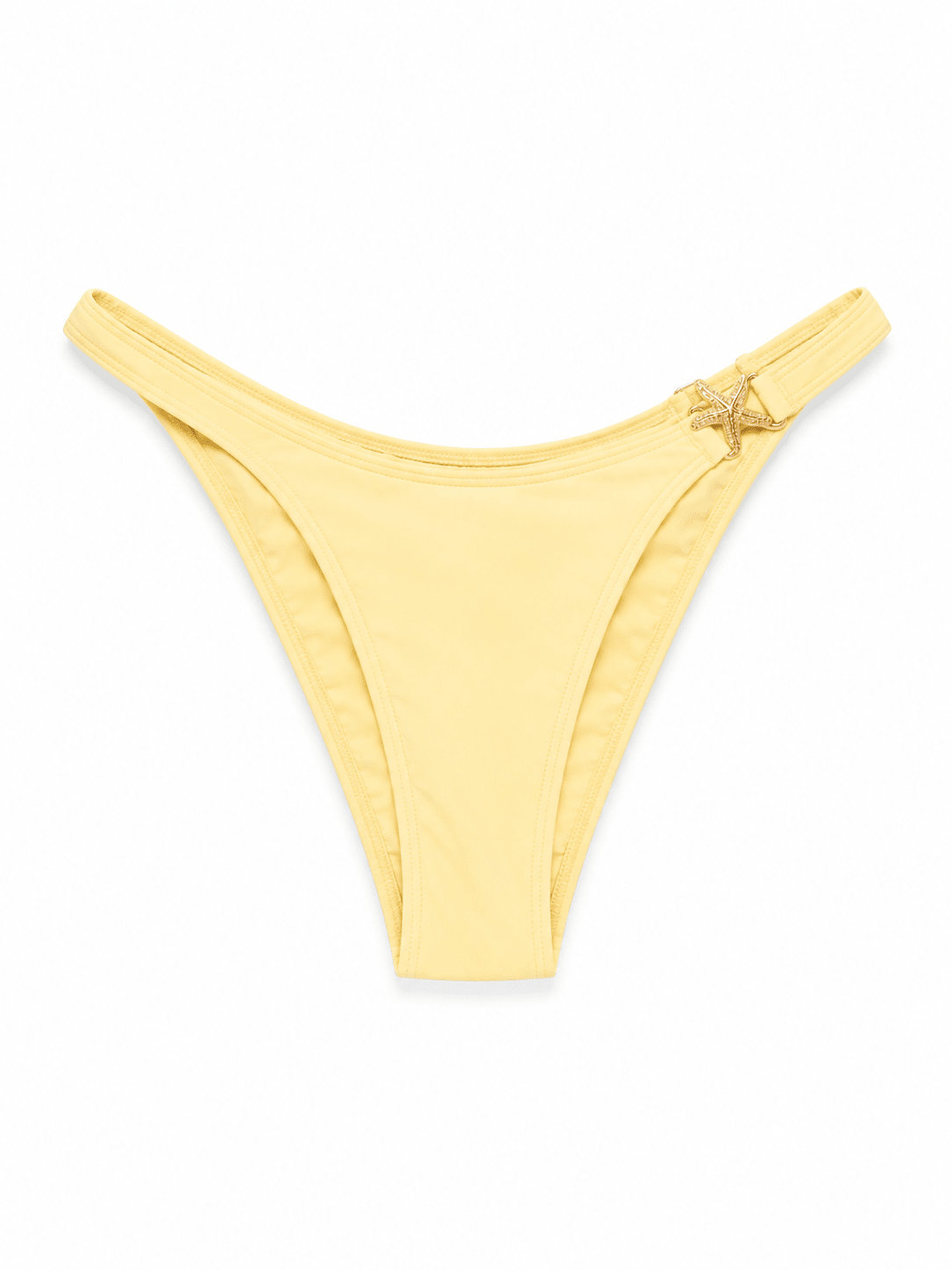 Solara Star Scrunch Bum Bikini Bottoms in Butter Lemon - Elena Apparel