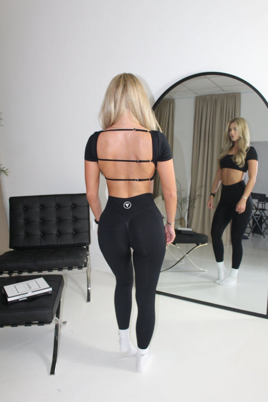 The Ignite Collection - Adjustable Back Cropped Gym Top - Elena Apparel